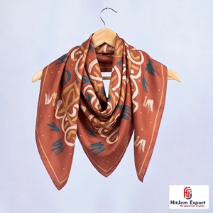 Custom Printed <b>Scarf</b> Fabric Premium Quality Lightweight White Label Service OEM ODM Textile Manufacturer Bali Custom Fabric - Product Image 2