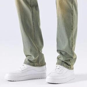 กางเกงผ้าลำลองทรงหลวมสำหรับผู้ชาย คุณภาพสูง ขอบผ้าเย็บอย่างดี กางเกงยีนส์ทรงตรงแบบปกติสำหรับผู้ชาย กางเกงขายาวผู้ชาย - Product Image 6