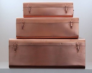 Elegante Caja de Almacenamiento Metálica de Estilo Vintage con Soporte para Etiquetas Frontales para Organización Rústica del Hogar - Product Image 4