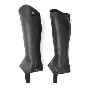 Custom Premium Genuine Leather Equestrian Horse Riding <b>Half</b> <b>Chaps</b> Unisex Men Women Adult Outdoor Horseback Riders Protective - Product Image 5