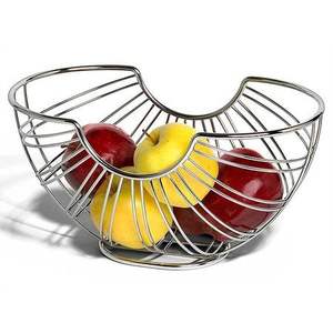 Magnifique panier à fruits en métal pour l'organisation moderne de la cuisine, solution de rangement élégante pour les pommes, les oranges, les bananes et plus encore - Product Image 5