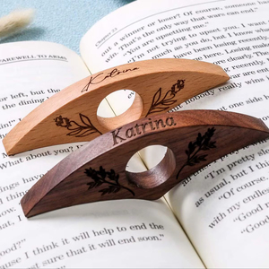 Finger Ring Reader Support <b>Book</b> Finger Holder Wooden - Product Image 1