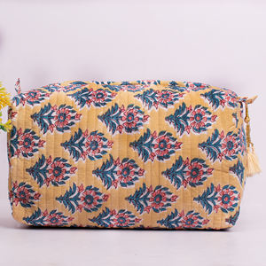 Sac de maquillage matelassé multifonctionnel et écologique pour l'été, unisexe, portable, lavable, avec fermeture éclair, grand format, pour le voyage - Product Image 3