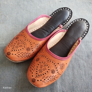 Genuine Leather Jutti Slippers Handmade <b>Embroidered</b> Slip on <b>Shoes</b> Summer Winter Women Outdoor Wear - Product Image 2