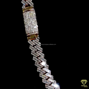 <b>Iced</b> <b>Out</b> Moissanite Diamond In 925 Sterling Silver <b>Chain</b> Hip Hop Bling Jewelry Celebrity Diamond <b>Chain</b> Luxury Statement Jewelry - Product Image 3