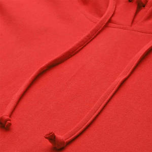 Sudadera con capucha larga de forro polar roja para mujer, diseño de túnica maxi para invierno, venta al por mayor - Product Image 6