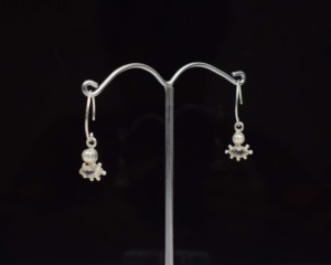 Boucles d'oreilles pendantes en argent sterling 925 avec perle d'eau douce et quartz clair - Cadeau de mariage et de fiançailles - Product Image 2