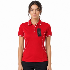 เสื้อโปโลผ้าฝ้ายพิมพ์ลายตามสั่งสำหรับผู้หญิง สไตล์ลำลองสำหรับใส่ทำงาน พร้อมโลโก้ ดีไซน์ทันสมัย รับผลิตแบบ OEM - Product Image 1