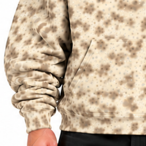 Sweat-shirt à capuche oversize imprimé léopard neutre, style streetwear, en molleton épais avec cordon de serrage et poche kangourou, haut décontracté - Product Image 6