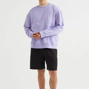 Custom Logo Men's Elastic Waist Oxford Fabric Breathable Quick Dry Fleece Shorts 100% Cotton <b>Plain</b> Drawstring High Street OEM - Product Image 3