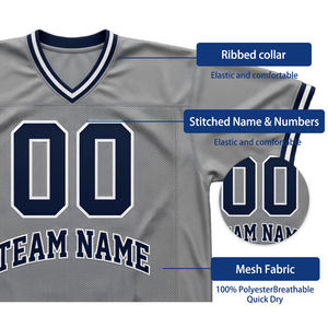 Maillot de football américain personnalisé, hauts de gamme, streetwear, design tendance, logo, maillot en mesh pour les fans des équipes américaines - Product Image 3