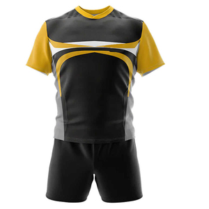 Uniforme de Rugby al Por Mayor 2026 de Alta Calidad, Conjunto de Jersey y Pantalones Cortos 100% Poliéster, Transpirable, de Secado Rápido, con Logotipo Frontal Personalizado por Sublimación - Product Image 2