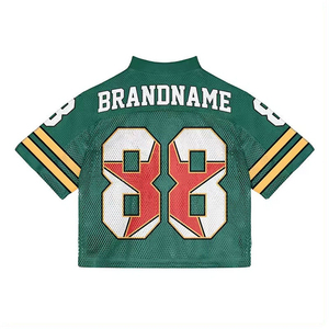 Maillot de football en mesh surdimensionné vintage, personnalisable avec nom et numéro, style streetwear pour homme, best-seller - Product Image 6