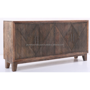 2024 buffet en bois sculpté CNC moderne 4 portes meilleur meuble de buffet pour salle à manger cuisine à la main salon unité de rangement - Product Image 1