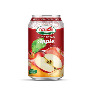 Jugo de Manzana NFC en Lata de 330 ml, 100% Puro, Sin Concentrados, 40 Brix, Bebida Lista para Beber, Precio de Fábrica al por Mayor - Product Image 1