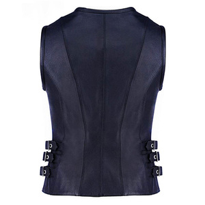 Chaleco de Cuero para Mujer con Logotipo Personalizado, Chaleco de Cuero Auténtico Suave, Estilo Personalizado, para Motociclistas, Viajes y Actividades al Aire Libre - Product Image 4
