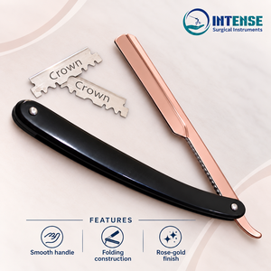 Rasoir droit professionnel pliable avec logo personnalisé, emballage de luxe en coffret cadeau - Product Image 3
