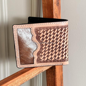 กระเป๋าเงินหนังวัวขนสัตว์สุดหรูของผู้ชายมาใหม่อุปกรณ์ถือหนังสีน้ำตาลแบบยาวมีซิปแบบพับได้-กระเป๋าใส่เงินสดแฟชั่นของขวัญสำหรับเขา - Product Image 3