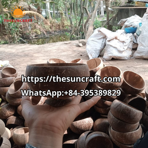 ชาม100% กะลามะพร้าวธรรมชาติเป็นมิตรต่อสิ่งแวดล้อมมีโลโก้แบบใช้แล้วทิ้งสำหรับงานปาร์ตี้ซุปขายตรงในเวียดนาม - Product Image 3