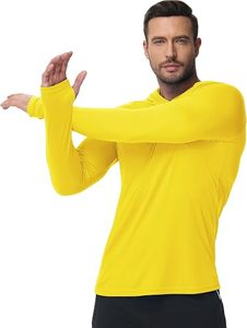 เสื้อเชิ้ตแขนยาวมีฮู้ดสีเขียวสำหรับผู้ชาย แห้งเร็ว ทรงเข้ารูป สวมใส่สบาย - Product Image 4