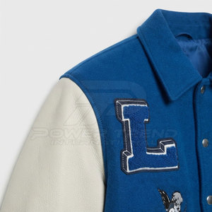 High Quality Cotton & Leather Breathable <b>Men</b> Varsity Winter <b>Jacket</b> Front Logo Designed Keep You <b>Warm</b> Looking Sharp Fall/Winter - Product Image 5