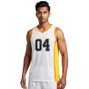 Maillot de basket-ball personnalisé pour hommes, maillot de basket-ball sans manches pour hommes, maillot de basket-ball personnalisé avec nom et numéro - Product Image 6