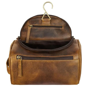 Neceser de Cuero Vintage con Cierre de Cremallera, Capacidad Media, para Viajes y Uso Diario - Product Image 4