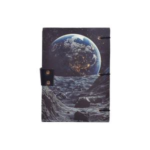 Premium <b>A5</b> Hard Cover Space Theme Notebook with Lock 100 Pages | Handmade Paper Journal Eco Friendly Luxury <b>Diary</b> Gift Notebook - Product Image 2