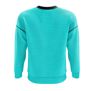 Sudadera Deportiva para Hombre, Gris, con Rayas Turquesa, Ropa Deportiva de Alta Calidad al por Mayor, Sudadera con Cuello Redondo para 2026 - Product Image 5