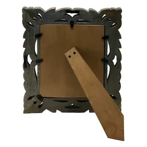 Cadre photo en bois élégant fait main, incassable, écologique, résistant aux UV, pour présentation sur table, cadeaux d'anniversaire, de mariage - Product Image 2