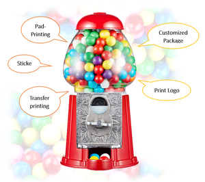 Kwang Hsieh 9" Red Coin Operated <b>Candy</b> Dispenser <b>Gumball</b> <b>Machine</b> - Product Image 6