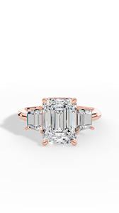 Anillo de Diamantes Cultivados en Laboratorio con Corte Esmeralda y Baguette, Oro de 18K, Precio Inmejorable, Proveedor de Joyería Fina al por Mayor OEM - Product Image 5