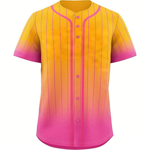 เสื้อเบสบอลสีเทาแบบกำหนดเอง คอวี ติดกระดุม แขนสั้น สีพื้น ชุดซอฟต์บอล - Product Image 1