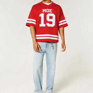 Camisetas Deportivas Personalizadas de Fútbol Americano para Hombre, Camisetas Deportivas Extra Grandes, Transpirables, con Logotipo Personalizado, OEM, Marca Privada, Venta al Por Mayor - Product Image 4