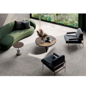 Carrelage en porcelaine texturé sculpté haut de gamme 600x1200, matériau mural pour hall d'hôtel de prestige, décoration intérieure de bureau d'entreprise - Product Image 1