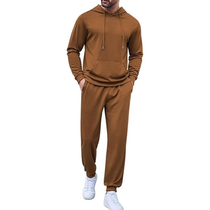 Survêtement d'hiver personnalisé pour homme, couleur unie, respirant, léger, veste à cordon de serrage, pantalon coupe classique, séchage rapide, sport, gym - Product Image 4