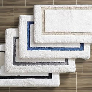 Tapis de bain en coton de qualité supérieure, style moderne, fait main, écologique, lavable, carré, pour la maison ou l'hôtel, taille personnalisable - Product Image 2