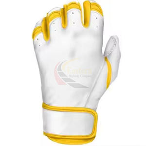 Guantes de Béisbol Blancos y Amarillos, Transpirables, de Color Sólido, Diseño Deportivo, para Entrenamiento - Product Image 6