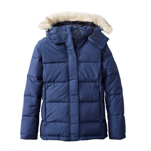 Veste matelassée noire à capuche avec fermeture éclair en fourrure, coupe-vent, rembourrage en duvet, vêtement d'hiver, longueur normale, couleur unie, style décontracté - Product Image 3
