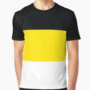 T-shirt décontracté bicolore pour homme Tissu tricoté 100% coton Motif solide Logo avant Design - Product Image 4