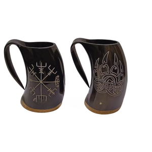 Handmade Natural Horn Drinking <b>Mug</b> <b>Vintage</b> Rustic Style Eco Friendly Beer Tankard REHMAN CRAFT Uttar Pradesh Home Wedding Use - Product Image 3