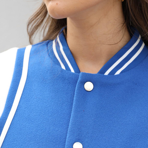 Chaqueta de béisbol Letterman con logotipo personalizado, diseño nuevo, colección de invierno, chaqueta Varsity para mujer, más vendida. - Product Image 6