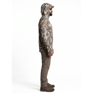 Sweat à capuche de pêche camouflage UPF 50+ personnalisé avec masque intégré, séchage rapide, antibactérien, respirant, manches longues, unisexe - Product Image 3