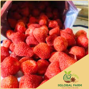 ขนมสตรอว์เบอร์รีอบแห้งแบบออร์แกนิก บรรจุภัณฑ์แบบขายส่ง ไม่ใช่พืช GMO  ไม่ใช้น้ำเชื่อม AD สำหรับการเก็บรักษา  อาหารเพื่อสุขภาพสำหรับการอบ ผลิตในเวียดนาม - Product Image 5