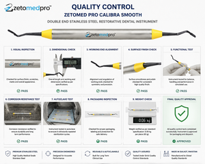 Instrument dentaire de finition composite lisse Calibra, outil en acier inoxydable à double extrémité Zetomed Pro - Product Image 5