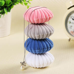 Cute Ring <b>Box</b> Shell Shape Jewelry Display for <b>Earrings</b> <b>Gift</b> Holder Velvet Backing for Jewelry <b>Box</b> - Product Image 2