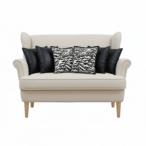 SOGA Lot de 6 housses de coussin décoratives modernes et abstraites à rayures zébrées noires et blanches de 45 cm pour canapé et lit - Product Image 2