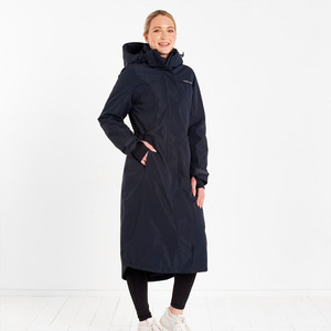 Equestrian Horse <b>Coat</b> Quick Dry 300gsm Dry Microfibre Sherpa Fleece <b>Lined</b> black long <b>coat</b> - Product Image 6