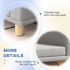 Divano Letto per Cani Grigio con Cuscino Rimovibile e Lavabile, Materiale in Schiuma Sostenibile per Cani e Gatti di Taglia Grande, Uso Invernale - Product Image 6