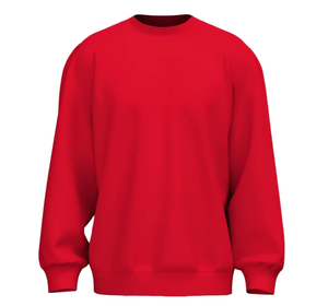 Sweat-shirt rouge à col rond pour homme, sweat-shirt uni, sweat-shirt 100% coton, sweat-shirt en molleton, sweat-shirt personnalisé avec logo, sweat-shirts en gros - Product Image 3
